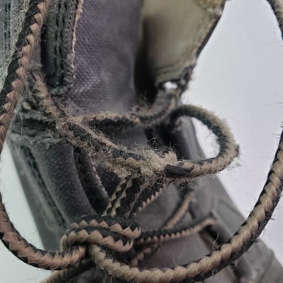 Sorel Major Lace Womens Size 8.5 Gray Canvas Distressed Bootie Boots NL2163-010 - Picture 10 of 12